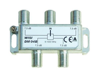 Делитель на 4 ТВ WISI DM 04 B (5-1000 МГц) Делитель на 4 ТВ WISI DM 04 B (5-1000 МГц)